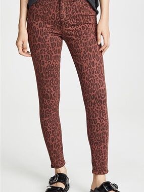 Joe’s Jeans The Charlie High Rise Skinny Ankle Leopard Print Jeans
